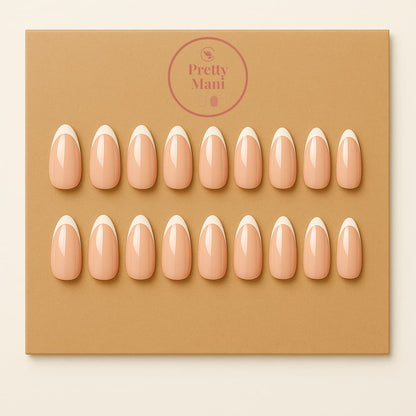 🌸 Pink French Tip Press On Nails