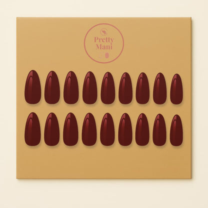🍷 The Classic Maroon Press On Nails
