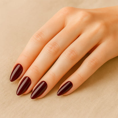 🍷 The Classic Maroon Press On Nails